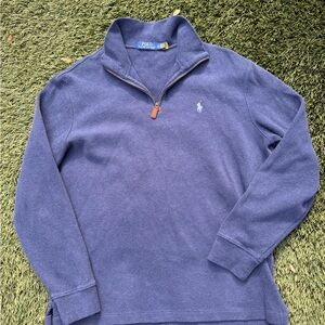 Polo by Ralph Lauren Blue Quarter-Zip Sweater